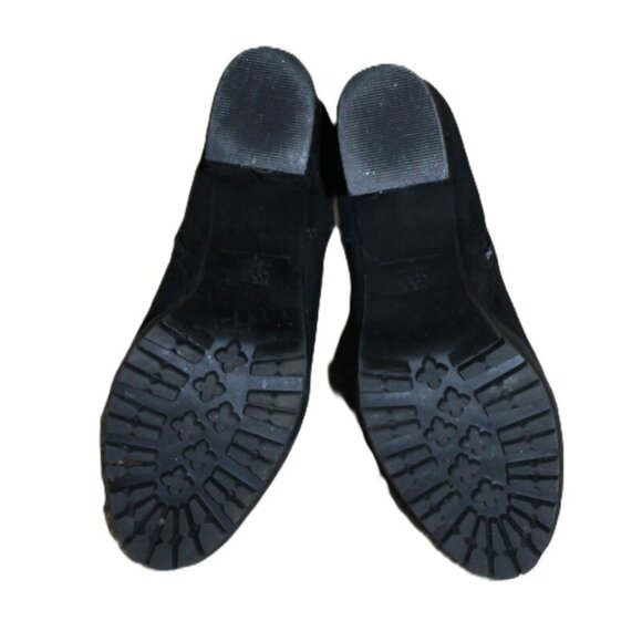 ASOS New Look Black Suedette Chunky Chelsea Boots - Size US 10 (Wide Fit) - Picture 8 of 8